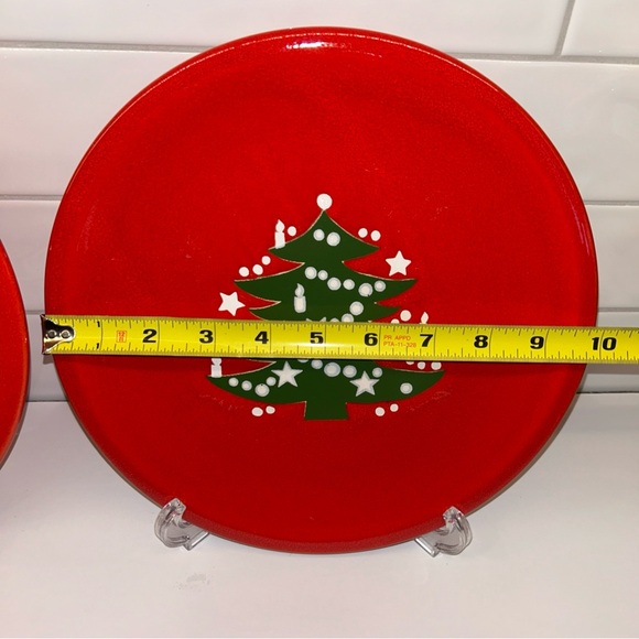 Festive Red Christmas Tree Plates - Picture 3 of 11